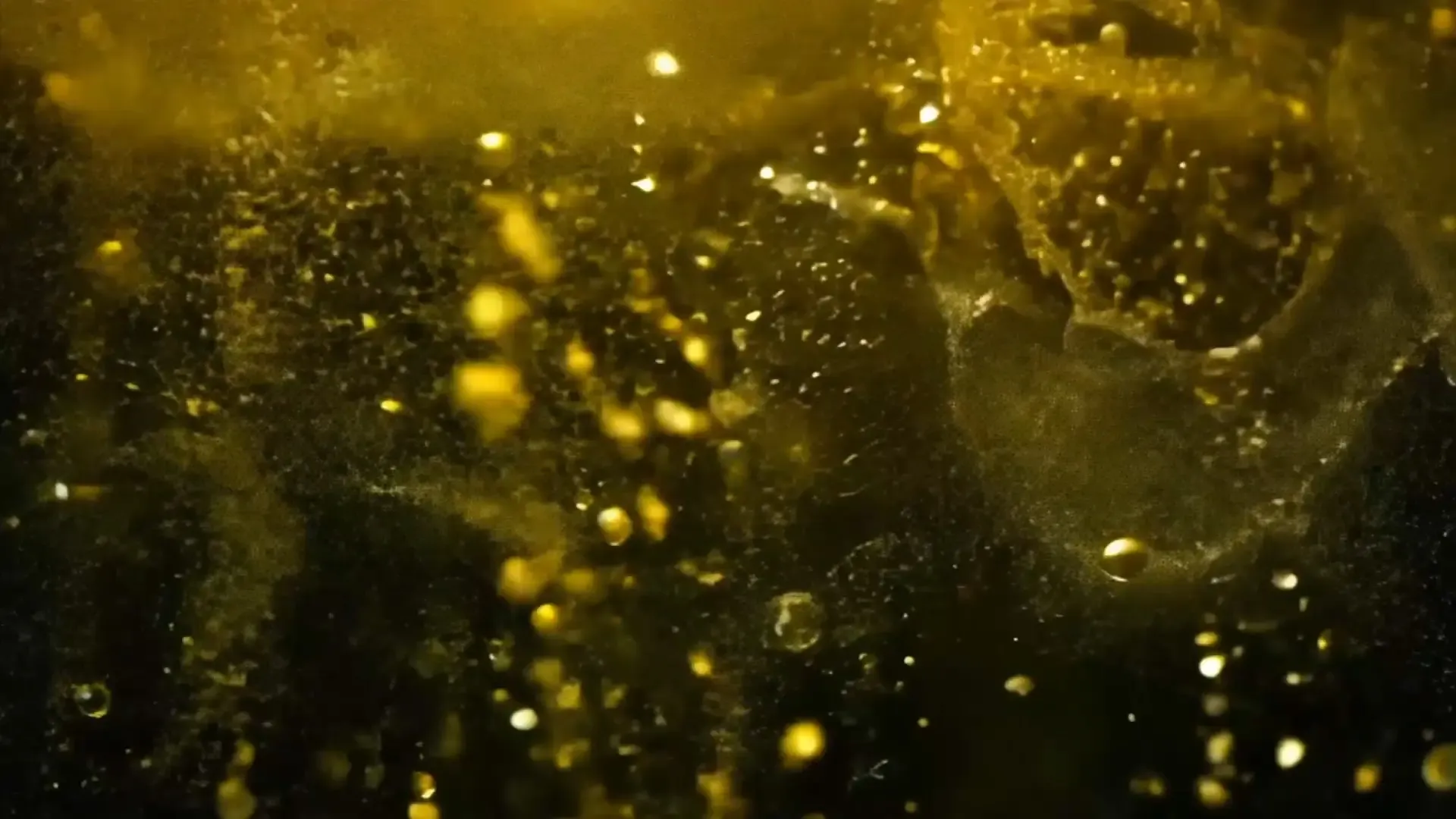 Glowing Gold Particles Overlay for Cinematic Trailers